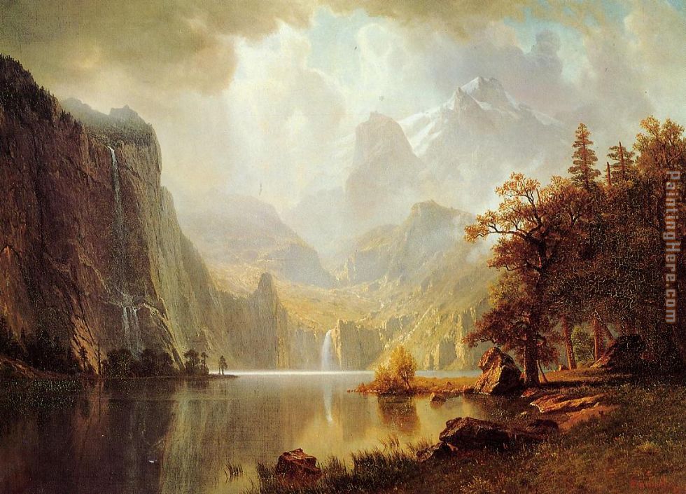 In the Mountains painting - Albert Bierstadt In the Mountains art painting
